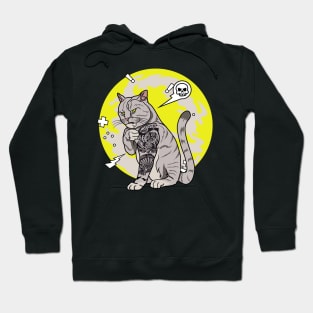 Muscle tattooed cat Hoodie